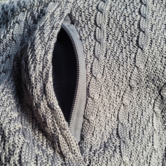 Spyder Major Cable Gray Fleece Lined Full Zip Stryke Sweater Jacket Size XL - Picture 14 of 16